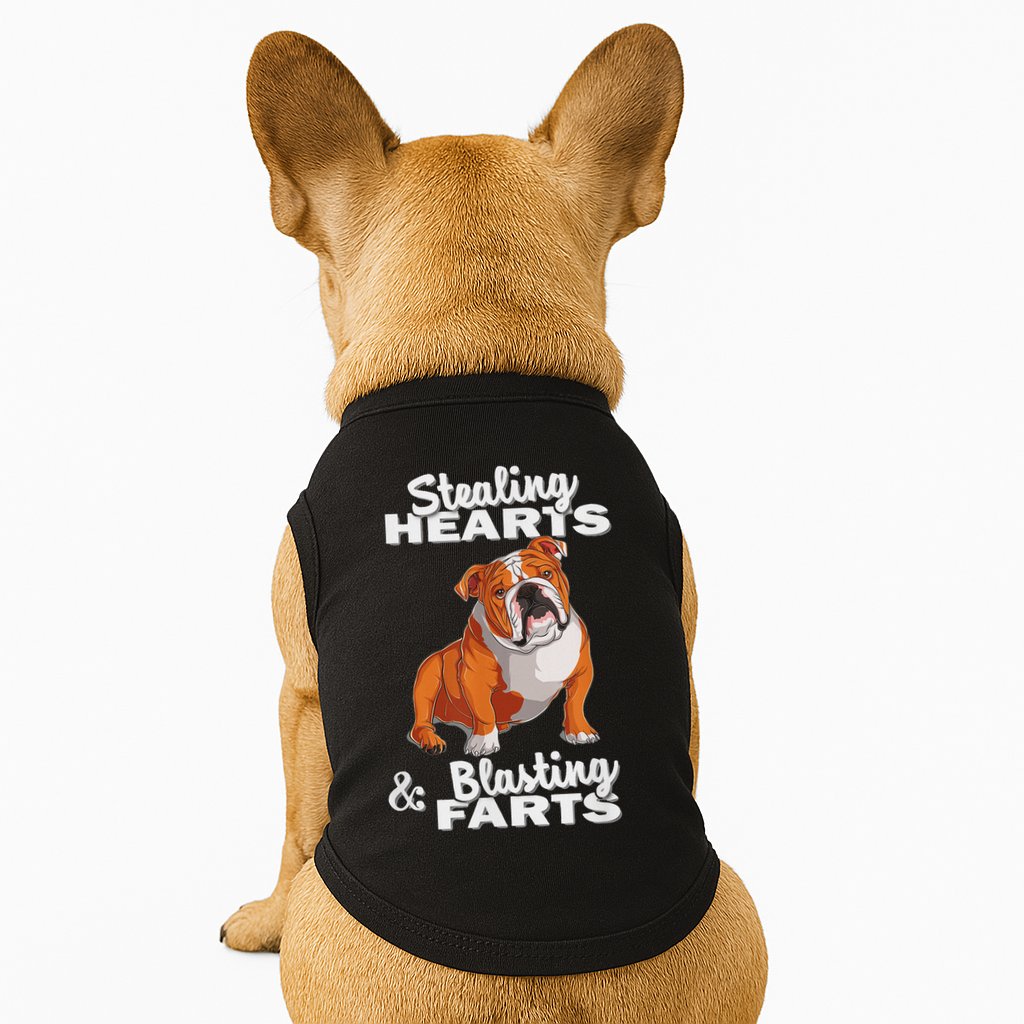 Funny Stealing Hearts Blasting Farts English Bulldog Doggie Tank