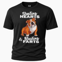 Funny Stealing Hearts Blasting Farts English Bulldog Cooling Performance Crew T-Shirt