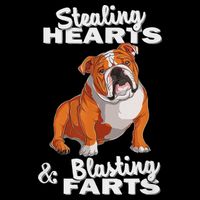 Funny Stealing Hearts Blasting Farts English Bulldog Cooling Performance Crew T-Shirt