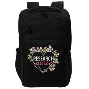 Floral Stethoscope Heart Nursing Research Nurse Gift Impact Tech Backpack