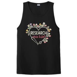 Floral Stethoscope Heart Nursing Research Nurse Gift PosiCharge Competitor Tank