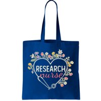 Floral Stethoscope Heart Nursing Research Nurse Gift Tote Bag