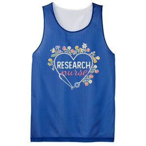 Floral Stethoscope Heart Nursing Research Nurse Gift Mesh Reversible Basketball Jersey Tank