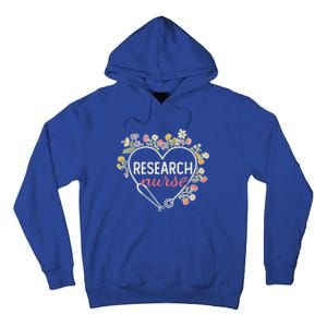 Floral Stethoscope Heart Nursing Research Nurse Gift Tall Hoodie