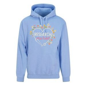 Floral Stethoscope Heart Nursing Research Nurse Gift Unisex Surf Hoodie