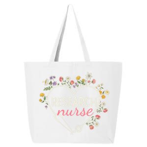 Floral Stethoscope Heart Nursing Research Nurse Gift 25L Jumbo Tote