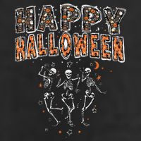 Funny Spooky Happy Halloween Dancing Skeletons Adult Drive Performance Visor