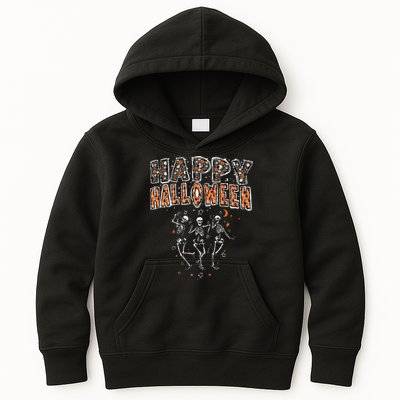 Funny Spooky Happy Halloween Dancing Skeletons Kids Hoodie