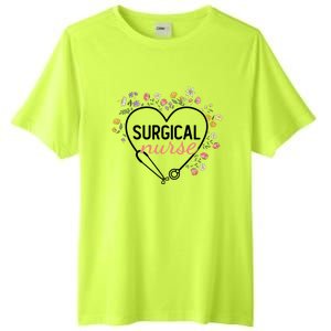 Floral Stethoscope Heart Nursing Surgical Nurse Gift Tall Fusion ChromaSoft Performance T-Shirt