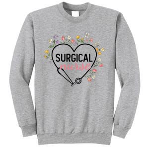 Floral Stethoscope Heart Nursing Surgical Nurse Gift Sweatshirt