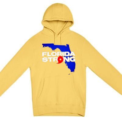 Florida Strong Hurricane Ian Support Football Premium Pullover Hoodie