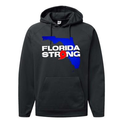 Florida Strong Hurricane Ian Support Football Performance Fleece Hoodie