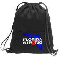 Florida Strong Hurricane Ian Support Football Sweatshirt Cinch Pack Bag