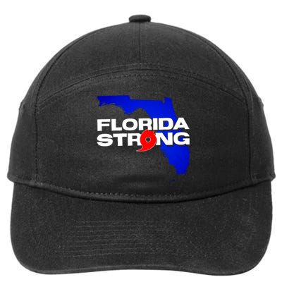 Florida Strong Hurricane Ian Support Football 7-Panel Snapback Hat