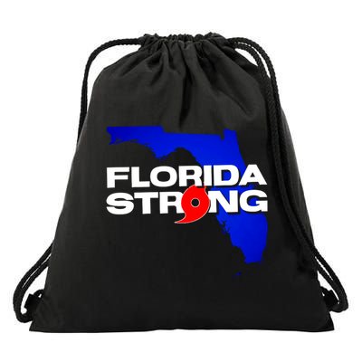 Florida Strong Hurricane Ian Support Football Drawstring Bag