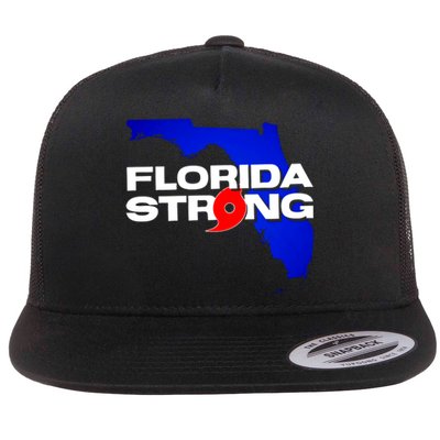 Florida Strong Hurricane Ian Support Football Flat Bill Trucker Hat