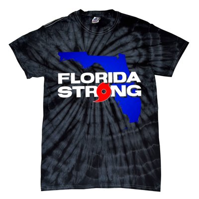 Florida Strong Hurricane Ian Support Football Tie-Dye T-Shirt
