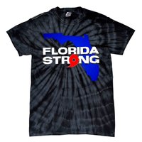 Florida Strong Hurricane Ian Support Football Tie-Dye T-Shirt