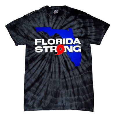 Florida Strong Hurricane Ian Support Football Tie-Dye T-Shirt