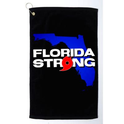 Florida Strong Hurricane Ian Support Football Platinum Collection Golf Towel