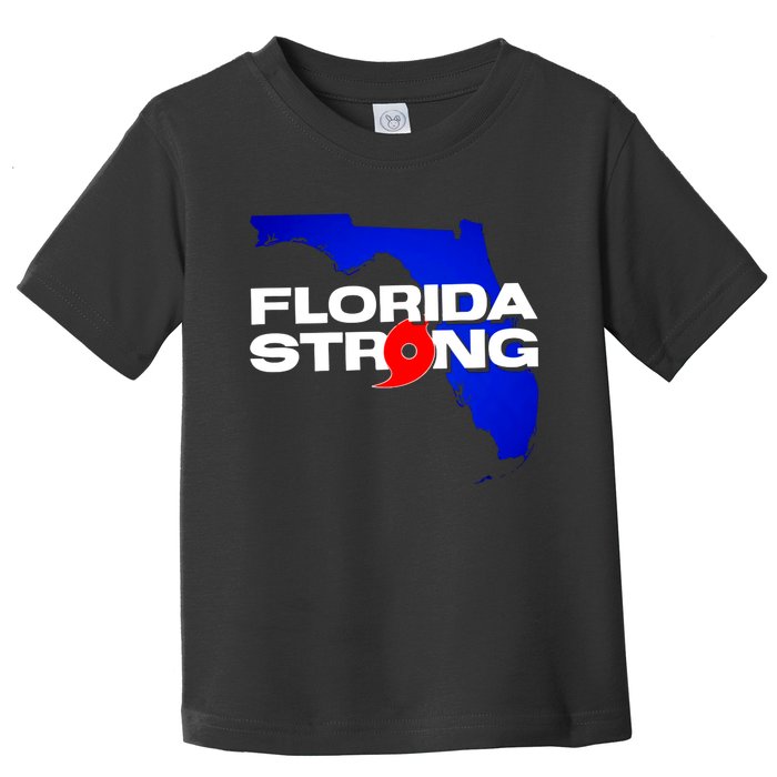 Florida Strong Hurricane Ian Support Football Toddler T-Shirt