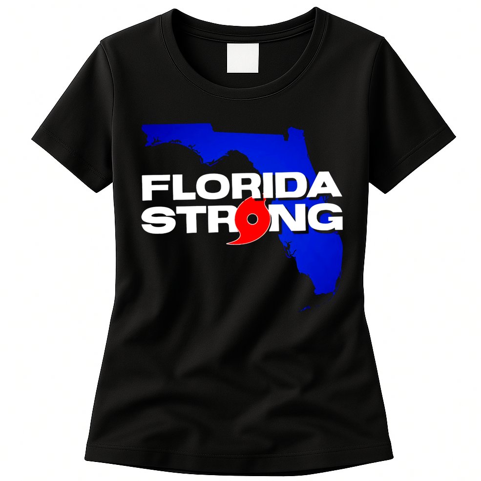 Florida Strong Hurricane Ian Support Football Womens T-Shirt