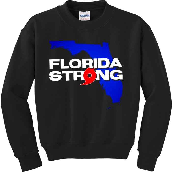 Florida Strong Hurricane Ian Support Football Kids Sweatshirt