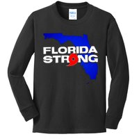 Florida Strong Hurricane Ian Support Football Kids Long Sleeve Shirt