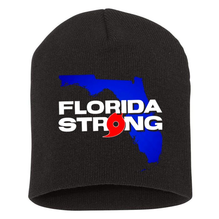 Florida Strong Hurricane Ian Support Football Short Acrylic Beanie