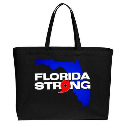 Florida Strong Hurricane Ian Support Football Cotton Canvas Jumbo Tote