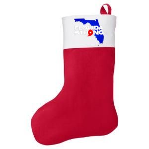 Florida Strong Hurricane Ian Support Football Felt Holiday Christmas Stocking