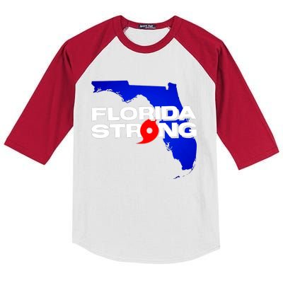 Florida Strong Hurricane Ian Support Football Kids Colorblock Raglan Jersey