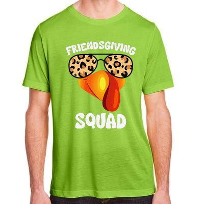 Friendsgiving Squad Happy Thanksgiving Turkey Face Thankful Adult ChromaSoft Performance T-Shirt