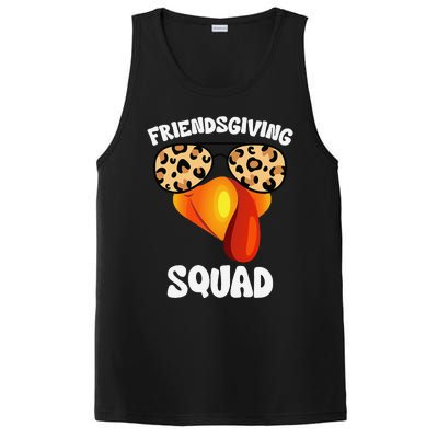 Friendsgiving Squad Happy Thanksgiving Turkey Face Thankful PosiCharge Competitor Tank