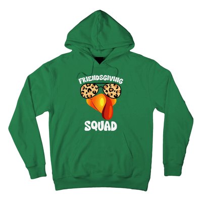 Friendsgiving Squad Happy Thanksgiving Turkey Face Thankful Hoodie