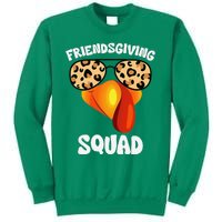 Friendsgiving Squad Happy Thanksgiving Turkey Face Thankful Sweatshirt