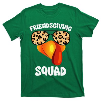 Friendsgiving Squad Happy Thanksgiving Turkey Face Thankful T-Shirt