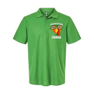 Friendsgiving Squad Happy Thanksgiving Turkey Face Thankful Softstyle Adult Sport Polo