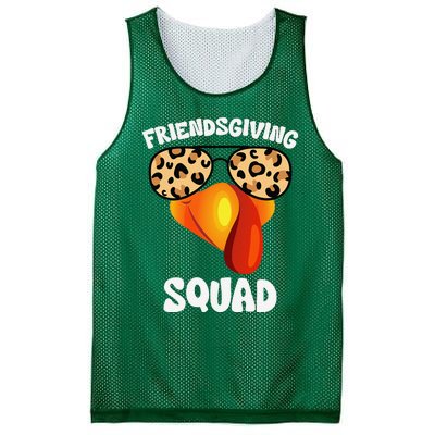 Friendsgiving Squad Happy Thanksgiving Turkey Face Thankful Mesh Reversible Basketball Jersey Tank