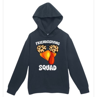 Friendsgiving Squad Happy Thanksgiving Turkey Face Thankful Urban Pullover Hoodie