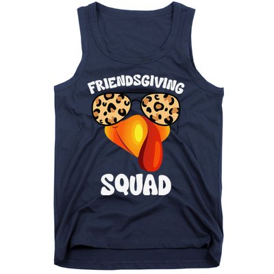 Friendsgiving Squad Happy Thanksgiving Turkey Face Thankful Tank Top