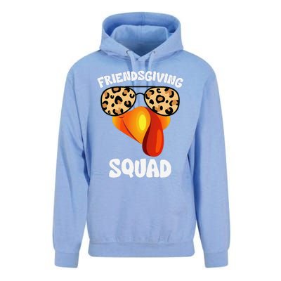 Friendsgiving Squad Happy Thanksgiving Turkey Face Thankful Unisex Surf Hoodie