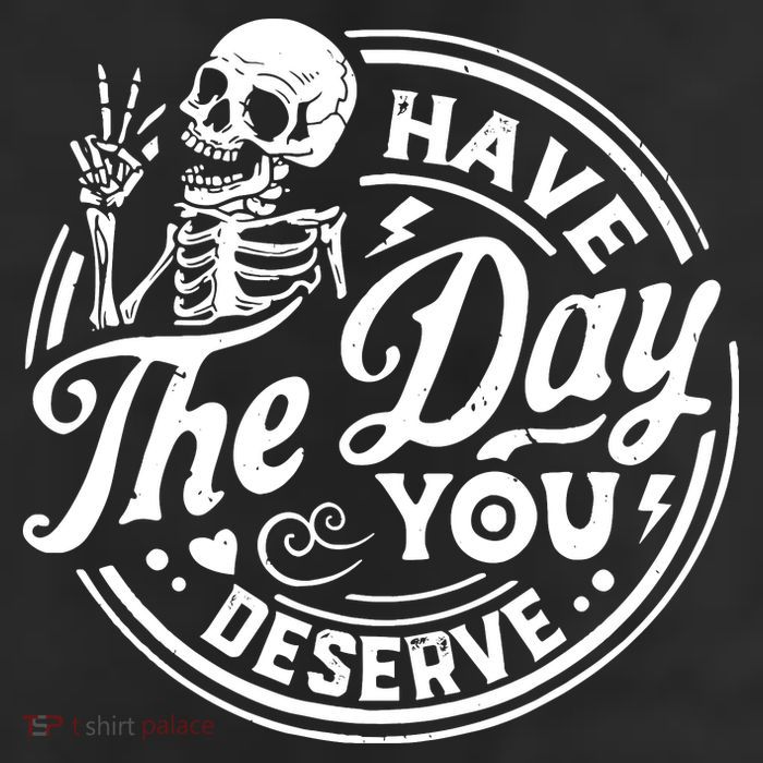 Funny Sarcastic Have The Day You Deserve Motivational Quote Knit Cap Winter Beanie