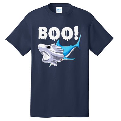 Funny Shark Halloween Boo Spooky Ghost Costume Tall T-Shirt