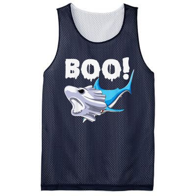 Funny Shark Halloween Boo Spooky Ghost Costume Mesh Reversible Basketball Jersey Tank