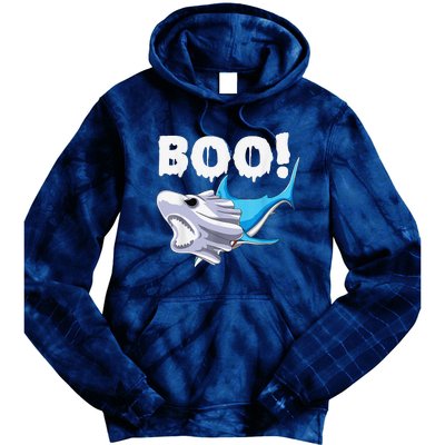 Funny Shark Halloween Boo Spooky Ghost Costume Tie Dye Hoodie