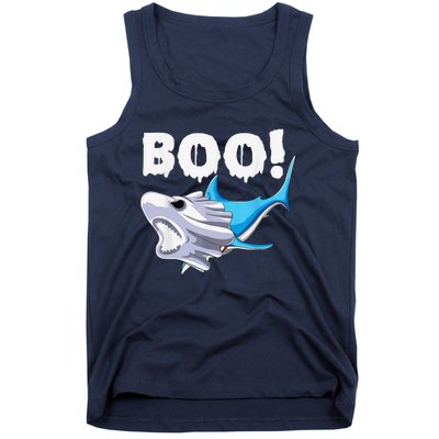 Funny Shark Halloween Boo Spooky Ghost Costume Tank Top