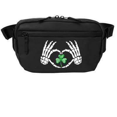 Funny Skeleton Hand Heart St Patricks Day Cool Skeleton Hand Gift Crossbody Pack