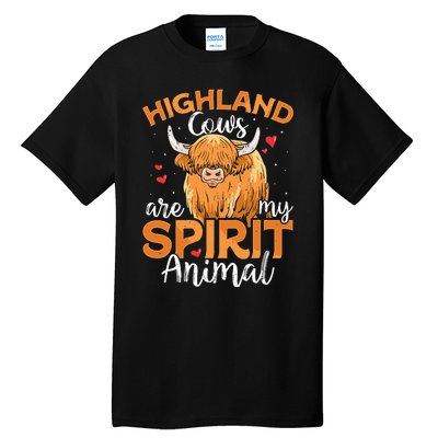 Funny Scottish Highland Cow Cows Lover Tall T-Shirt