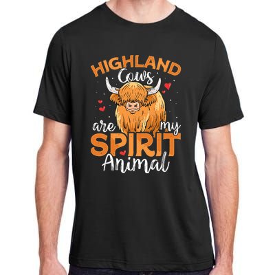 Funny Scottish Highland Cow Cows Lover Adult ChromaSoft Performance T-Shirt